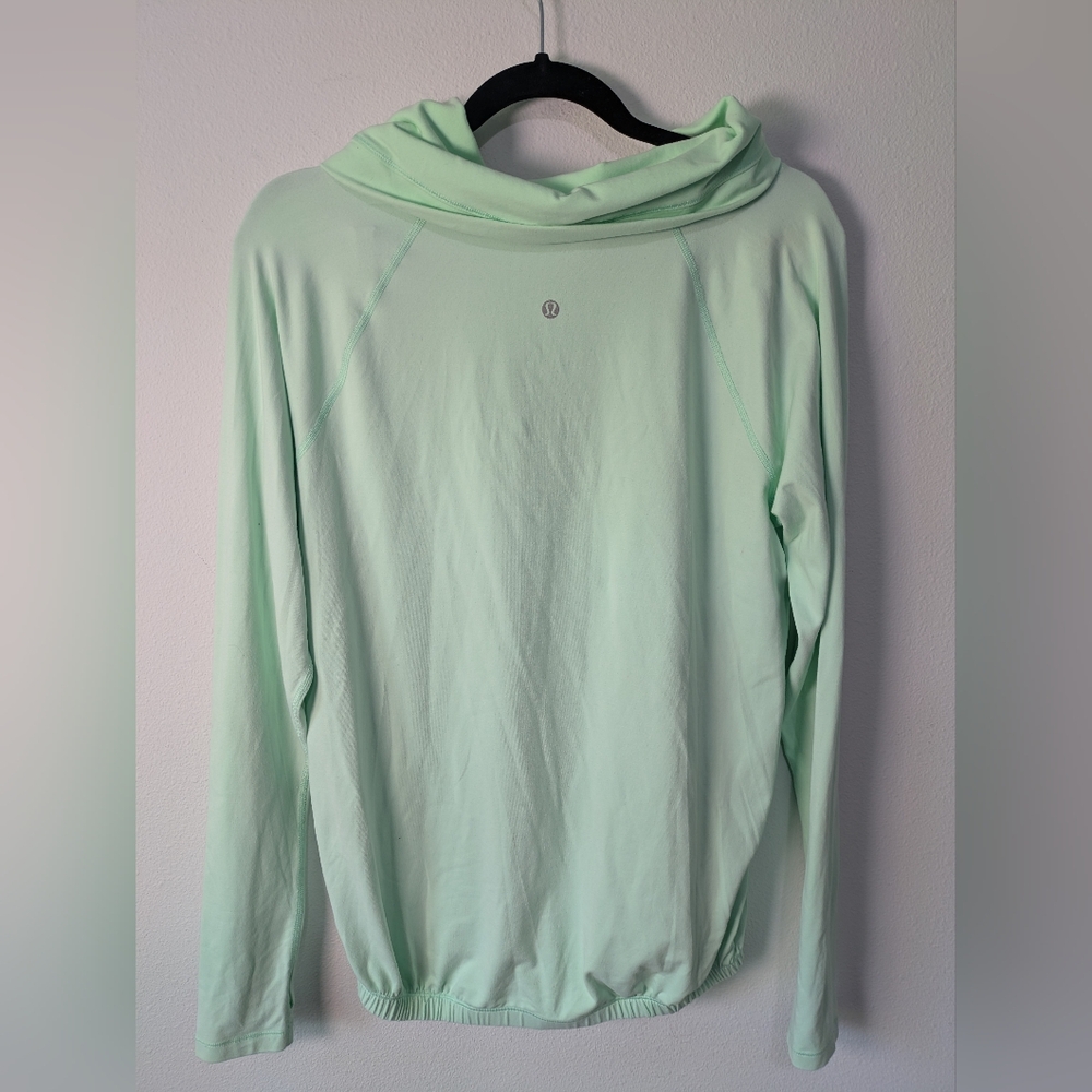 LULULEMON HEALTHY HEART FRESH TEAL PULLOVER BUTTERY SOFT Mint Green Sz 6 - 8 - Picture 9 of 11